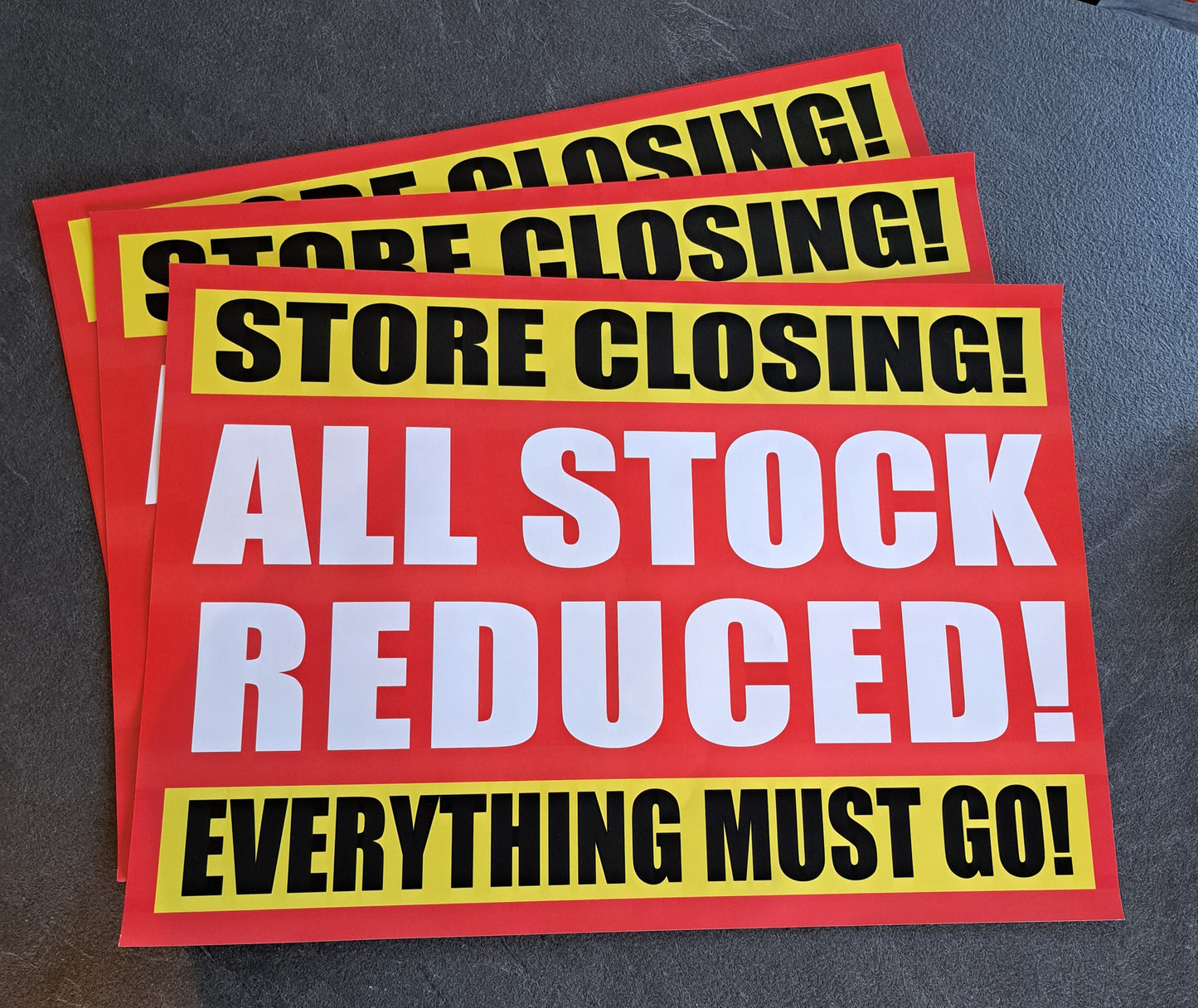 PP5 CLOSING DOWN SALE POSTER