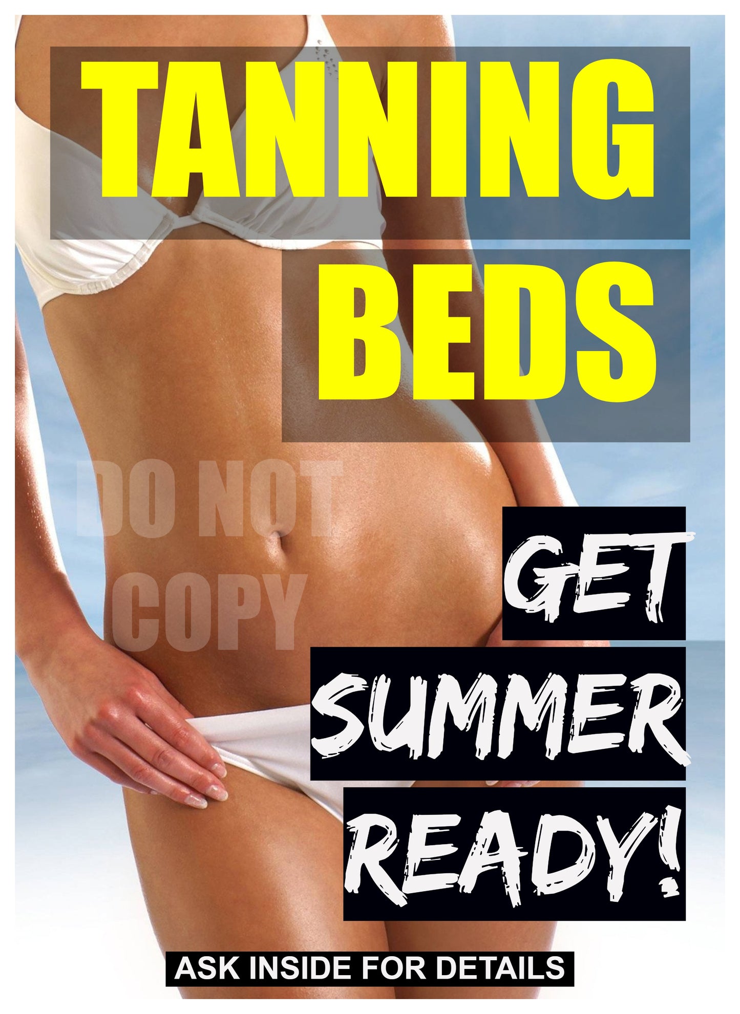 PP33 TANNING SALON SUNBED POSTER