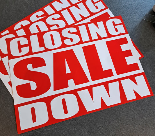 PP3 CLOSING DOWN SALE POSTER