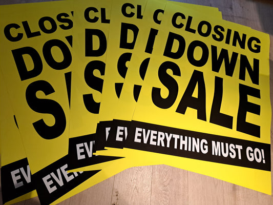 PP11 CLOSING DOWN SALE POSTER