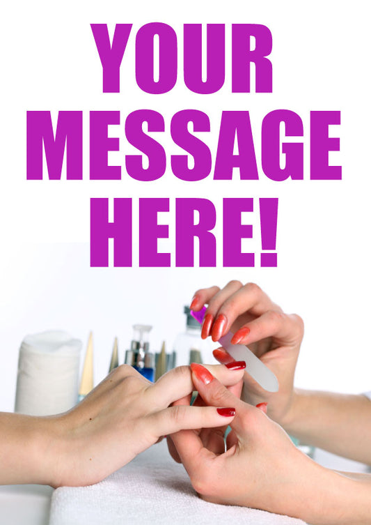 PP37 PERDONALISED - NAIL SALON MANICURE POSTER