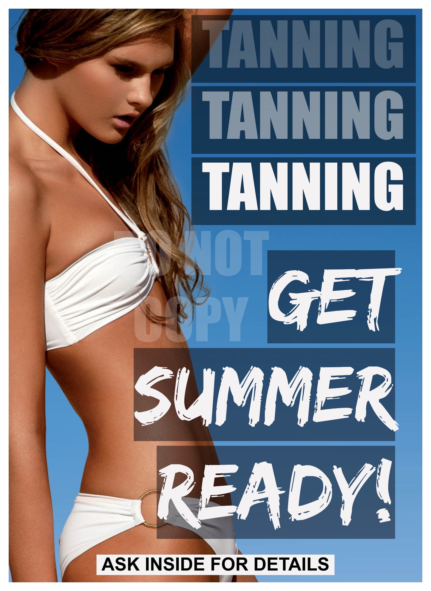 PP34 TANNING SALON SUNBED POSTER