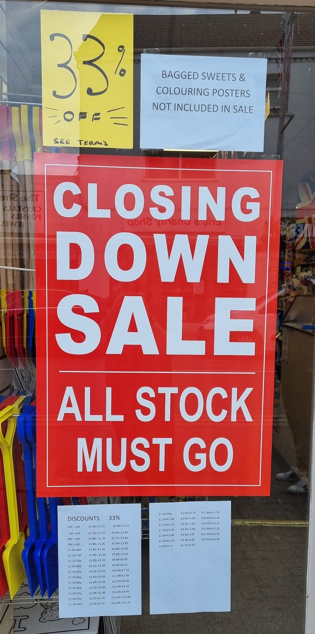 PP1 CLOSING DOWN SALE POSTER